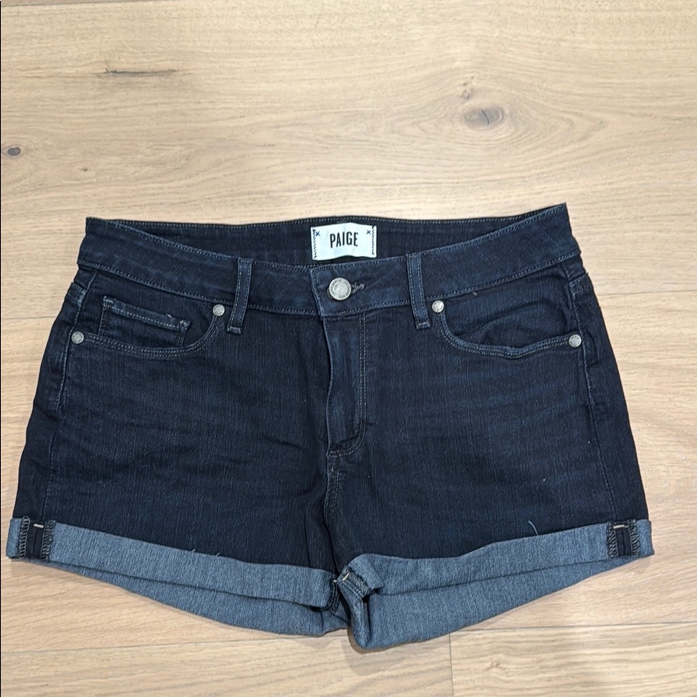 Paige Women's Dark Blue Denim Shorts